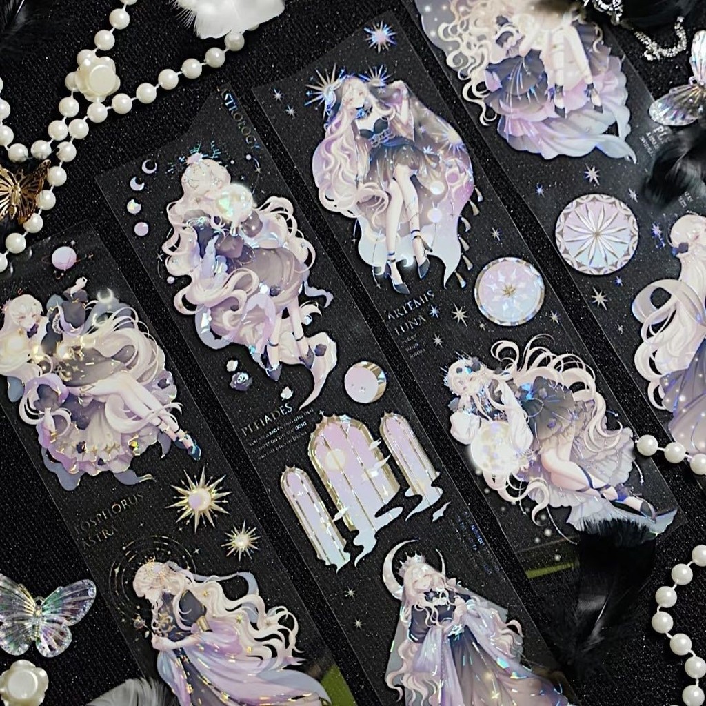 คู่มือเทปบรรจุ likey Star Shadow pet Shell Light Collage Fantasy Character Miss Sister diy สติกเกอร์