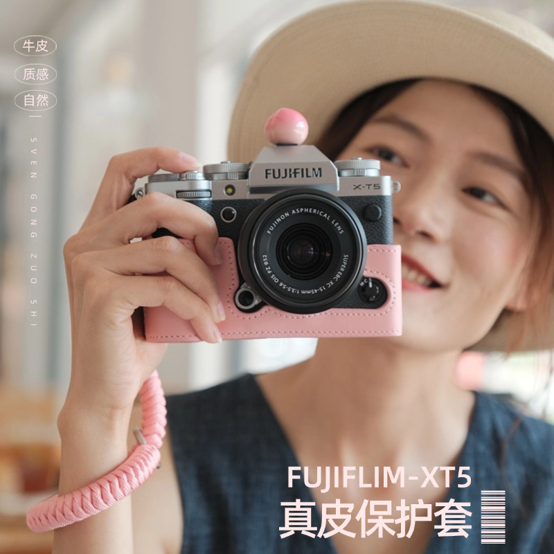 SVEN Fuji XT5 เคสป้องกันสายคล้องมือ X100vi กระเป๋ากล้อง xt30 กระเป๋ากล้องรุ่นที่สอง xs20xt50 หนังแท้