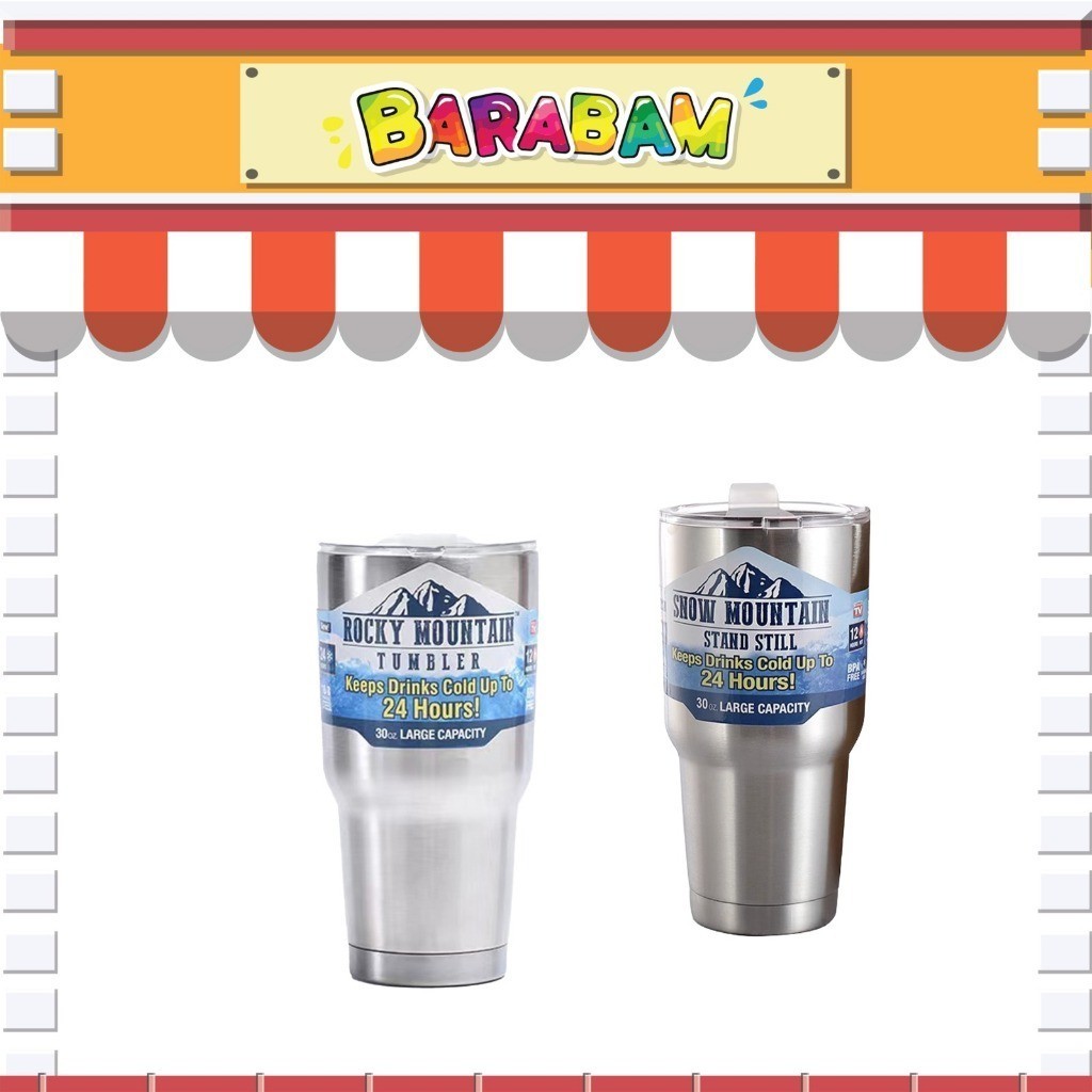 Barabam [Per Pcs] Amazing Thermos Yeti Cup Ice Warming Cup Warm Rocky Mountain Tumbler 900ml