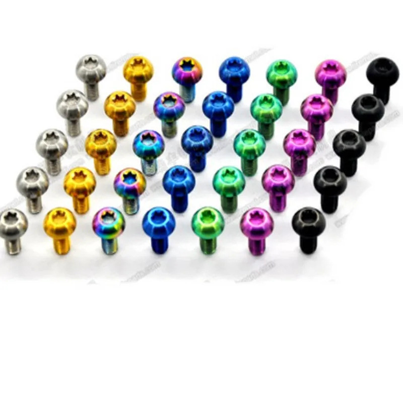 6/12Pcs Titanium torx screw M5x10 12mm Screw Bolt for Disc Brake Rotors Mountain Bike & Road Bike T2