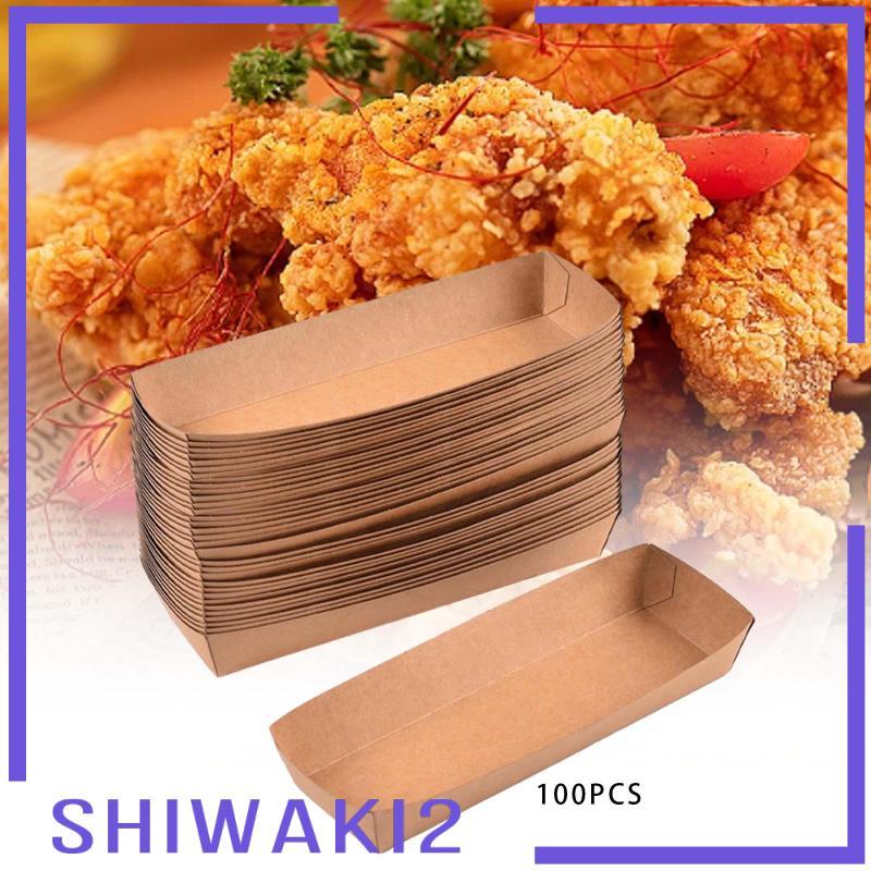 [Shiwaki2] 100 ชิ้นถาดเสิร์ฟผู้ถือ Non นํากลับมาใช้ใหม่สําหรับสลัดผลไม้ Nachos ของหวาน