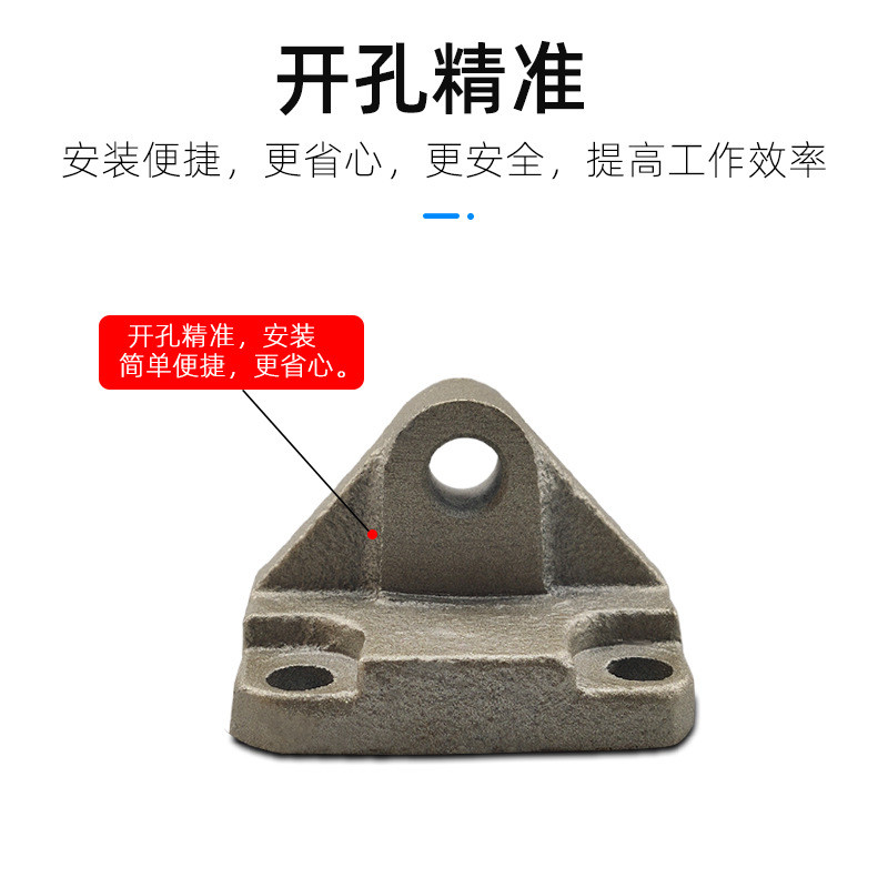 CA ต่างหูเดี่ยว CA2BN กระบอกอุปกรณ์เสริมฐานติดตั้งต่างหูเดี่ยว 40/50/63/80/100 เหล็กหล่อ CA