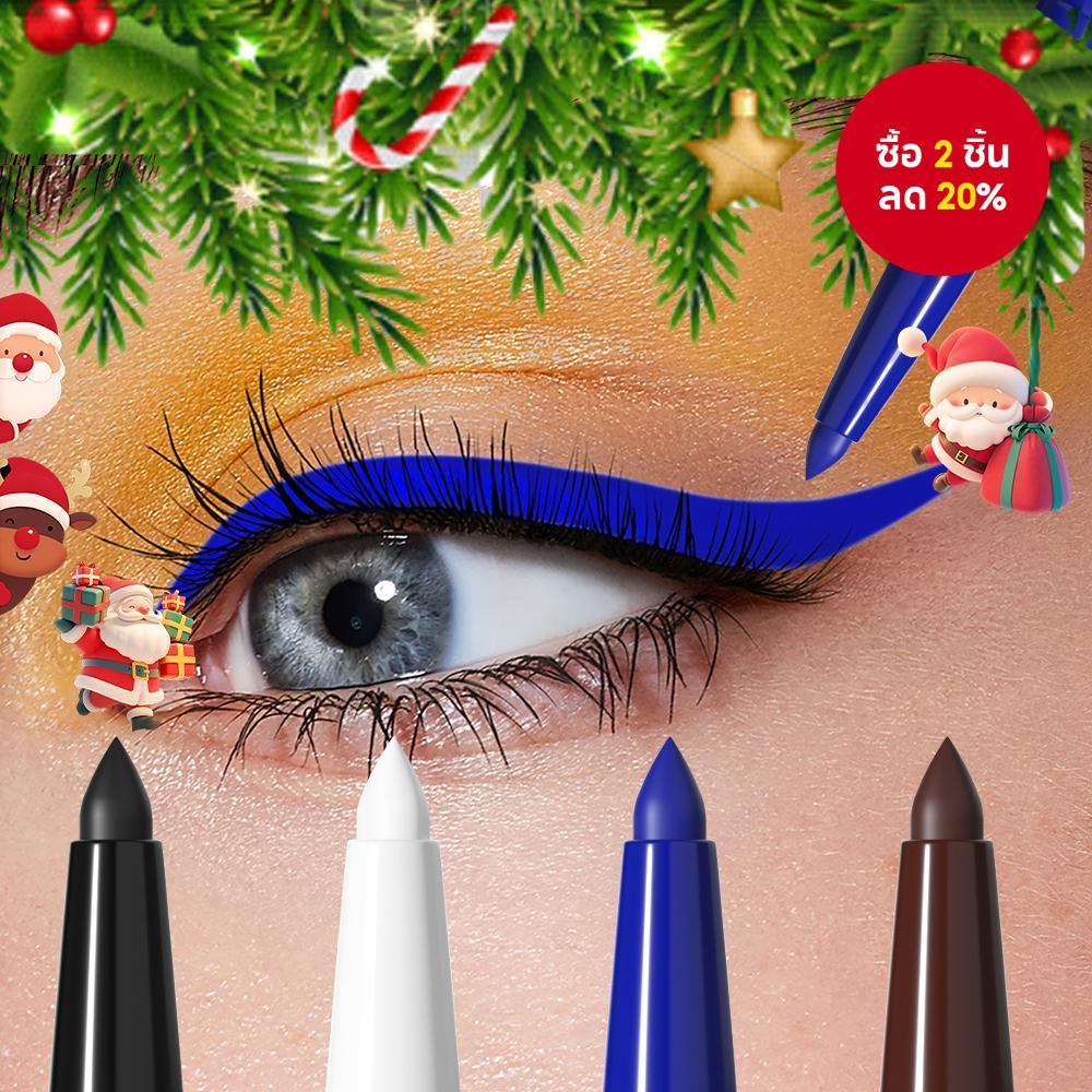Dunuf 4 สีเจลกันน้ําดินสอนุ่มติดทนนาน High Pigmented Eyeliner Ultra-fine Liquid Eyeliner ปากกา,Non-smudge เหมาะสําหรับนักเรียน