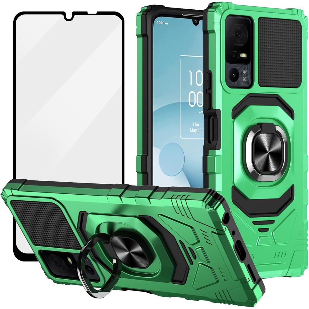 Ailiber Case for Lively Jitterbug Smart 4/TCL 40 XL/TCL 40T Phone Case with Screen Protector, Ring S