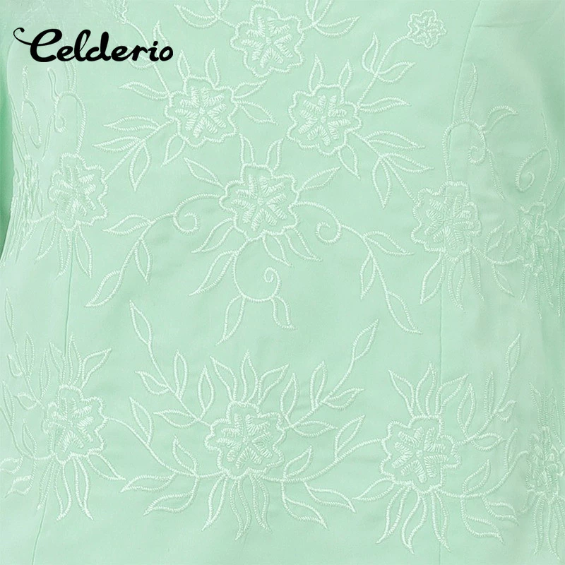 Celderio เสื้อเชิ้ตแขนสั้นผู้หญิง ลายดอกไม้ thumbnail 8