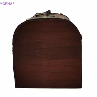 GPHA> 1 ชุด Vintage Treasure กล่องเก็บไม้หีบสมบัติพร้อมล็อค Piggy Bank Organizer กล่องประหยัดสําหรับตกแต่งบ้านใหม่