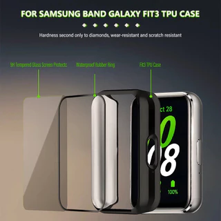 กรณี TPU อ่อน for Samsung Fit 3 ด้วยฟิล์มป้องกันหน้าจอรอบๆ อุปกรณ์เสริมป้องกันป้องกันเชลล์ for Huawei Band 11