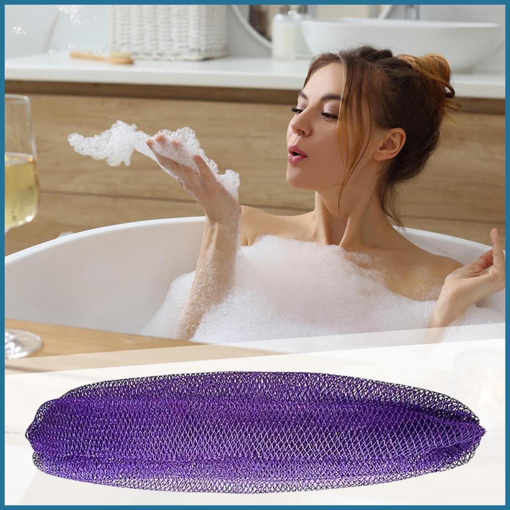 Net Cloth Body Scrubber Body Rag with Drawstring Back Scrubber for Post-Workout Cleanser Dry Sensiti
