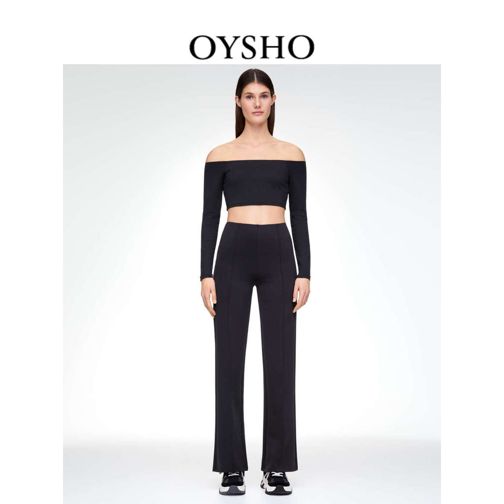 เสื้อยืดกีฬาแขนยาวบ่าเดียว Oysho สำหรับฤดูใบไม้ผลินี้และฤดูร้อน