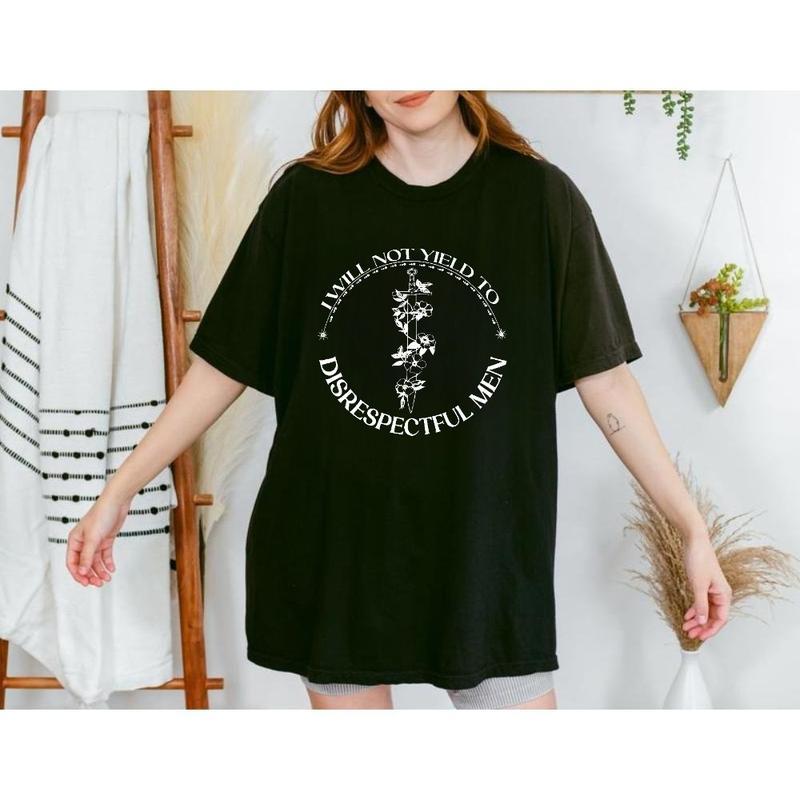 100% ผ้าฝ้าย ฉันจะไม่ยอมจำนนต่อผู้ชายที่ไม่เคารพ เสื้อ AOC เสื้อคำคม AOC เสื้อ AOC เสื้อประท้วง FDT 