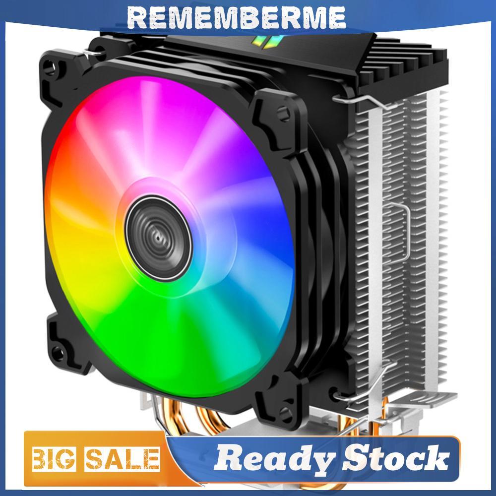 CR1200 CPU Cooler 2 6 มม.ท่อความร้อน RGB 3Pin 90 มม.พัดลมระบายความร้อนสําหรับ Intel/AMD