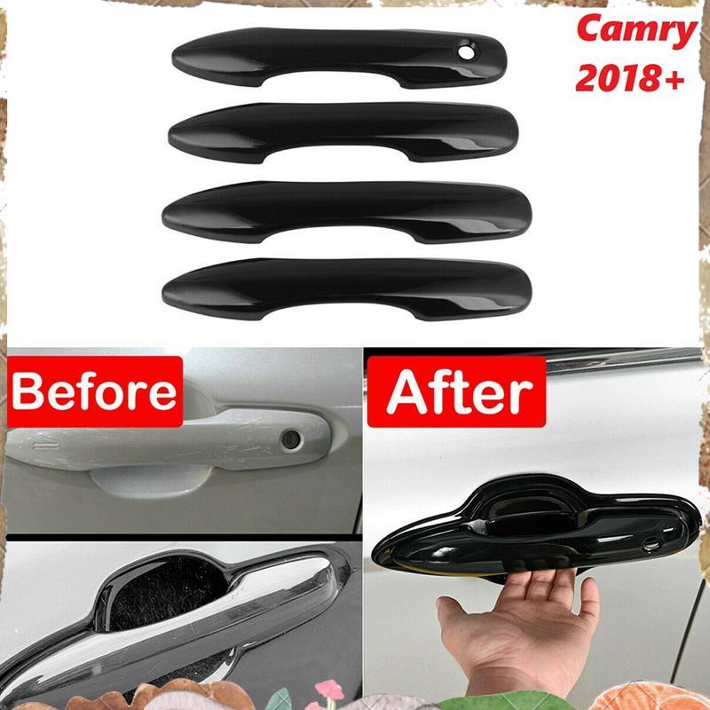 สําหรับ XV70 2018-2021 สีดําเงาด้านข้างมือจับประตูปกตัด