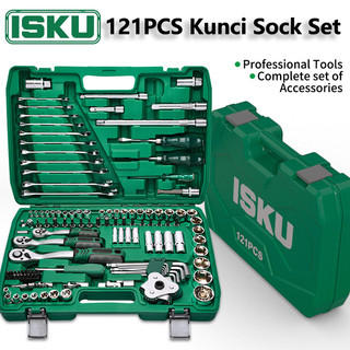 Isku Kunci Ring Pas Set Kunci Sok Set 82pcs Kunci Sok Bengkel 61/82/187pcs Perkakas Bengkel