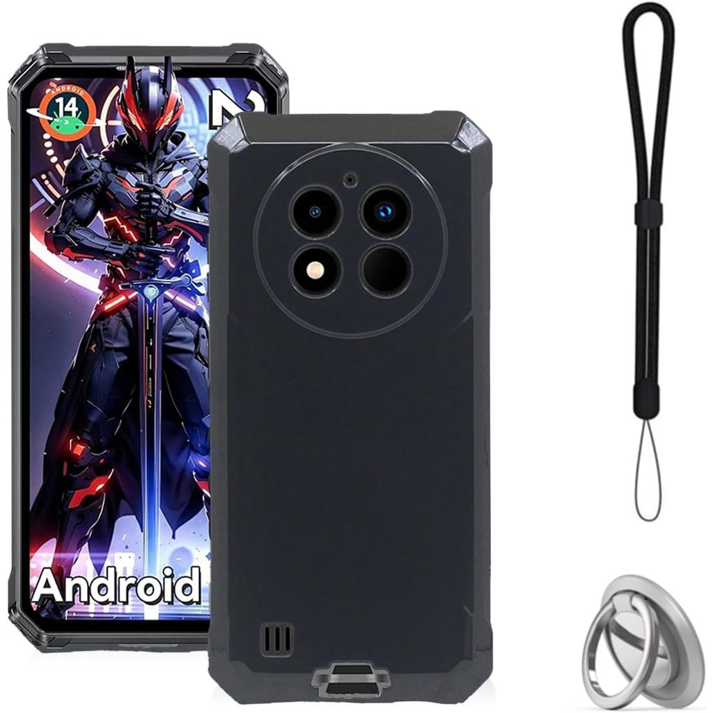 เคสสําหรับ Oukitel G1, เคสป้องกัน TPU, ฟังก์ชั่นขาตั้ง, ตัวยึดแบบปรับได้, ป้องกันการตก, กันกระแทก, ฝ