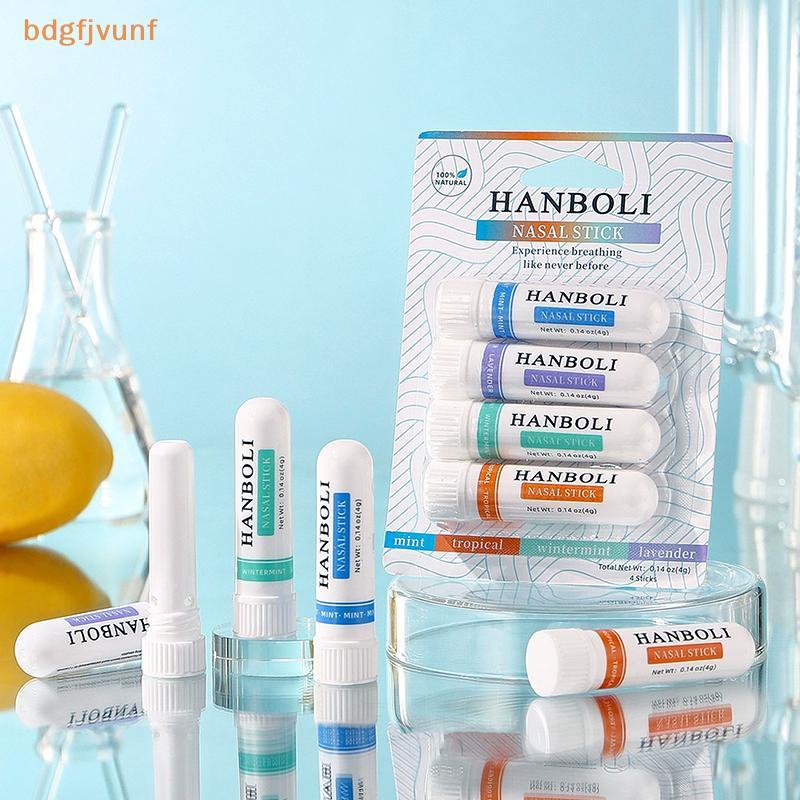 BDGF 4 ชิ้น Nasal Stick Boosts Focus เสริมการหายใจให้ Fresh Sensation Aromatherapy Inhaler ป้องกัน D