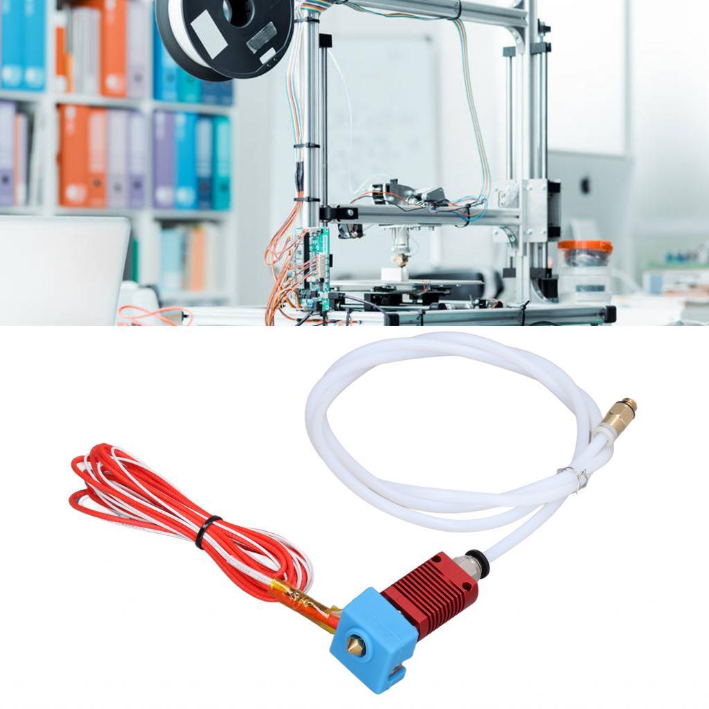 MK8 Extruders หัวฉีด 12V 40W หลอดความร้อนทนต่อการกัดกร่อน Extruder หัวชุด PTFE ท่อคอสำหรับ CR10 Seri