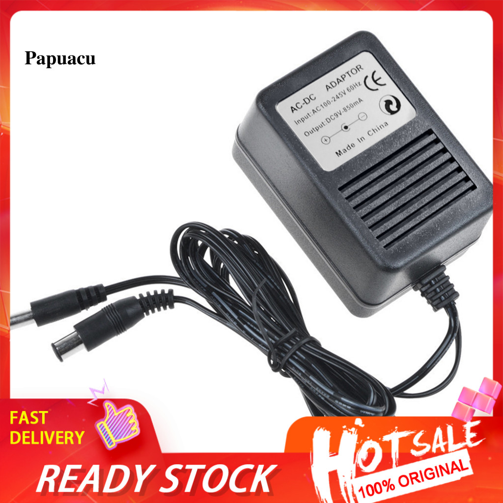 อะแดปเตอร์จ่ายไฟเครื่องชาร์จ AC 9V สําหรับไดรฟ์ Nintendo SNES Sega Genesis Mega