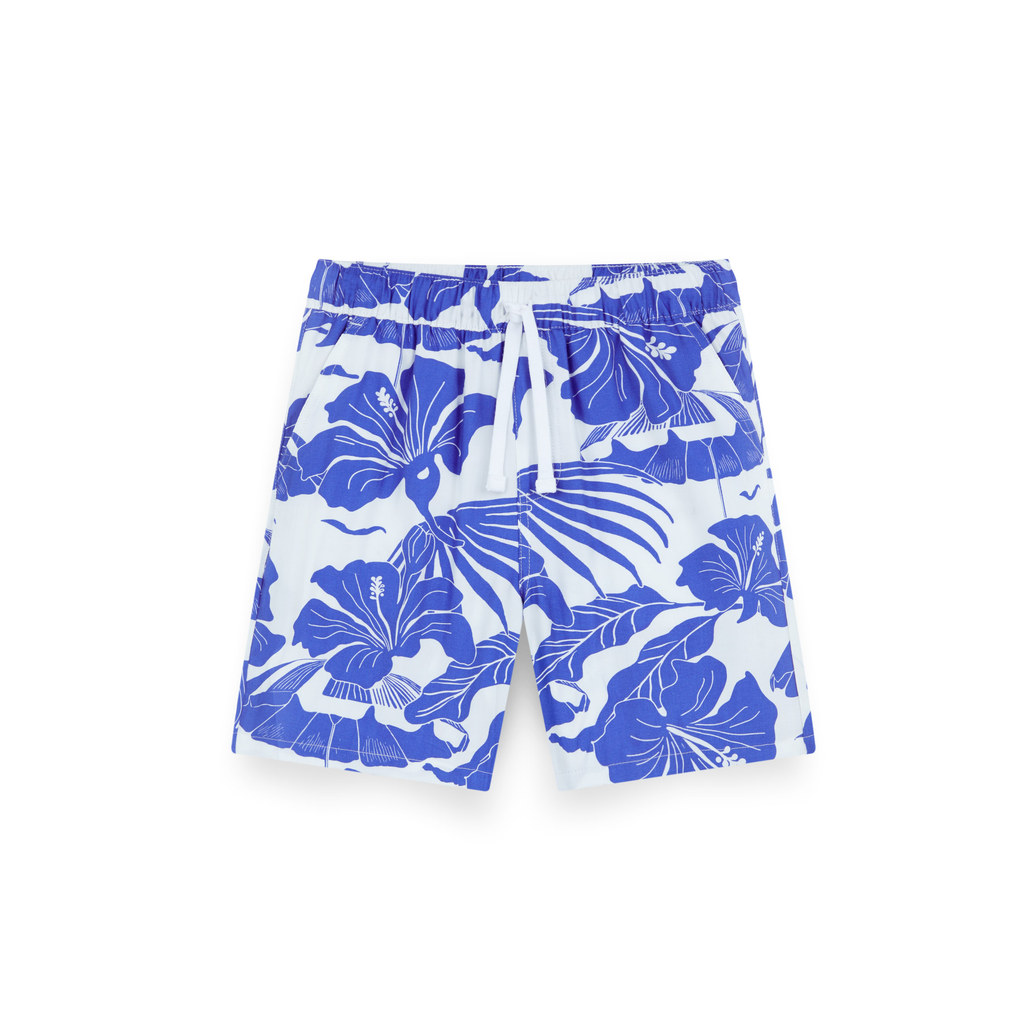 AIIZ (เอ ทู แซด) - AIIZ กางเกงขาสั้นเด็กผู้ชายเอวยางยืดพิมพ์ลาย AIIZ Boy's Hibiscus Printed Easy Sho