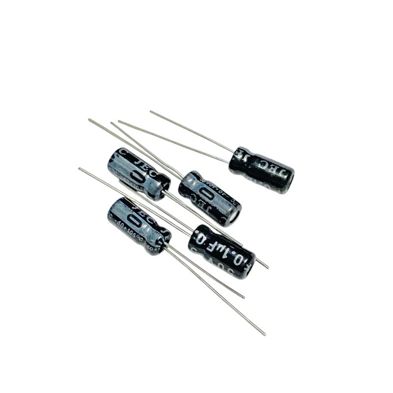 Capacitor .1 uf/ 50V(แพ็ค 10 ชิ้น)5x10mm Electrolytic รูปที่ 7