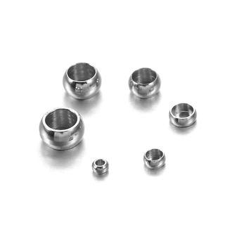 120ชิ้น1.5-4mm เม็ดบีบ ลูกปัดล็อกเอ็น สแตนเลสสตีล ลูกปัดEnd Beads spacer beads สต๊อปเปอร์ ตัวหยุดโลหะ DIY สร้อยข้อมือ