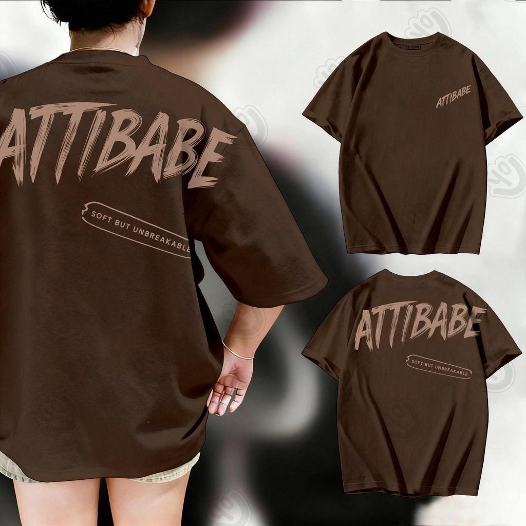 🌷Su.Tee🌷 สื้อยืด oversize เสื้อแฟชั่น เกาหลี โคตรนุ่ม ผ้าคอตตอน ลาย "ATTIBABE" สินค้าใหม่ 2025
