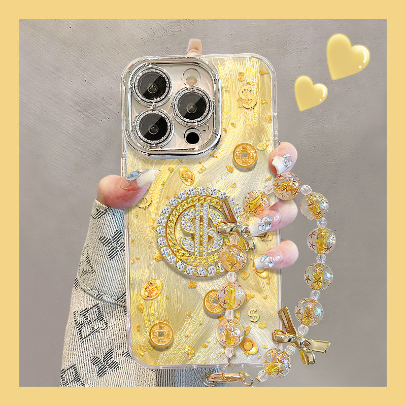 US Dollar หมุนเหมาะสําหรับ iPhone17promax กันกระแทก Iphone16pro Hole Grade Feather Gauze Shell 25.11