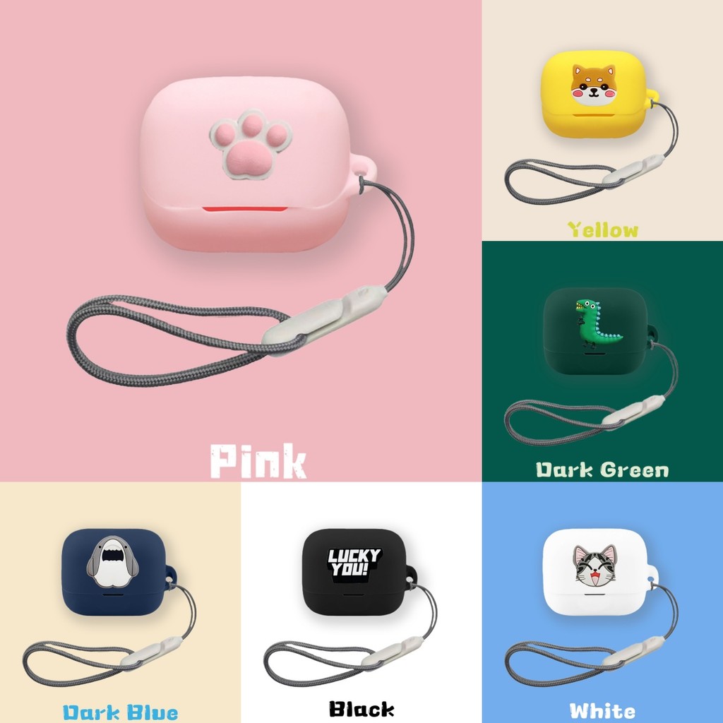 Case for Honor EarBuds 4 Silicone Soft Case Cute Cat Paw Cartoon Dinosaur Piglet Suitable for Honor 