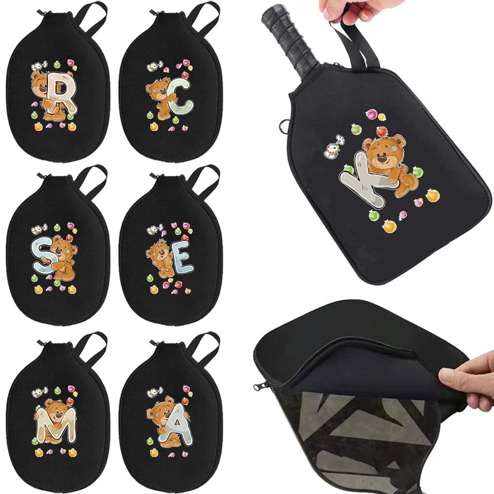 Peak Racket Storage Bag ที่เก็บช่องตาข่าย Paddle Pouch Protect Rackets Bear Printing Series