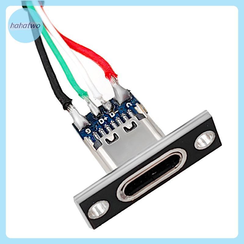 Ha แจ็ค USB 3.1 Type-C 4 P ลวดเชื่อม 3A หญิง DIY Connector ตรงสําหรับโทรศัพท์มือถือพอร์ตชาร์จซ็อกเก็