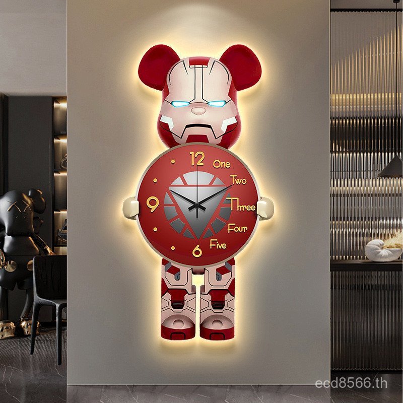 นําการ์ตูนภาพวาดตกแต่งห้องนั่งเล่นภาพวาดหมีรุนแรงทางเดินทางเดินสร้างสรรค์ร้านอาหารทางเข้าส่องสว่างแส