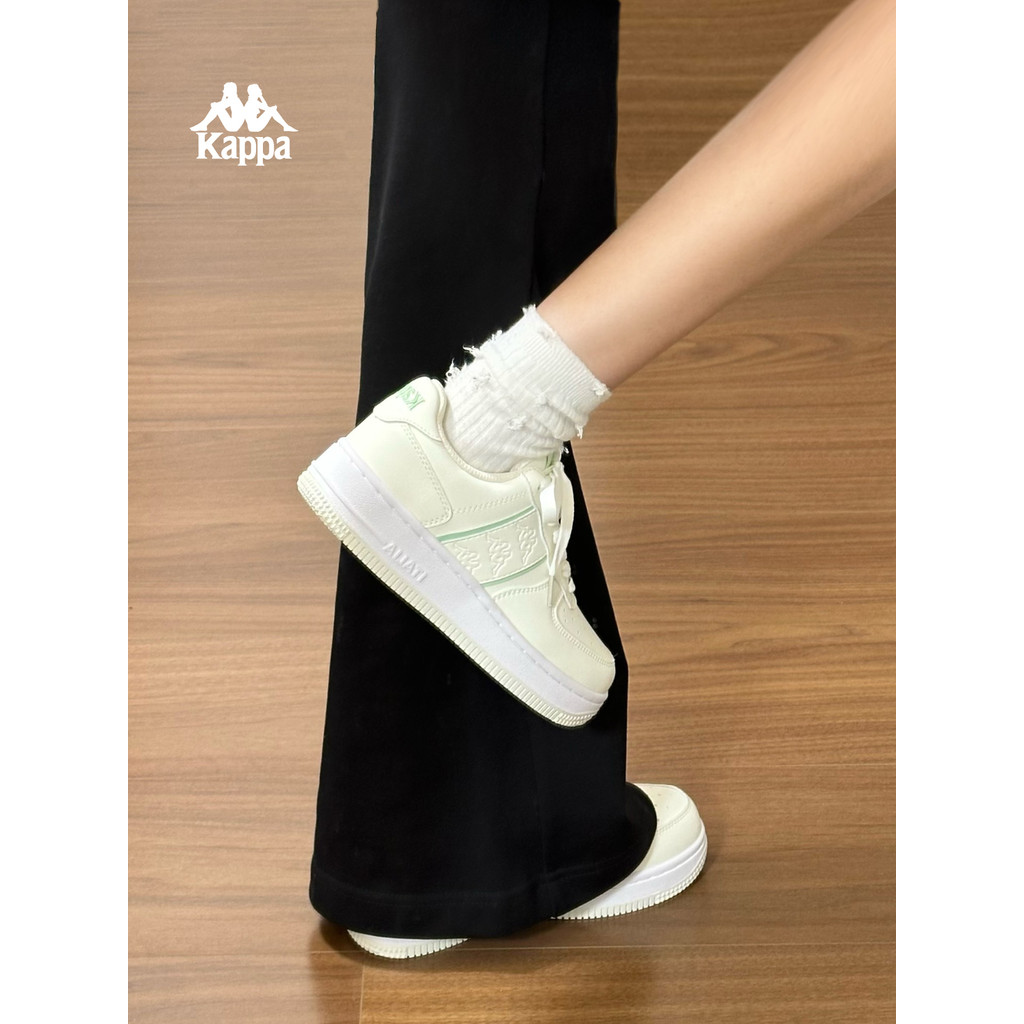 Kappa รองเท้าผู้หญิง สไตล์เรโทรสีขาบ พื้นรองเท้านุ่ม เหมาะสำหรับฤดูหนาวและสวมใส่ง่าย