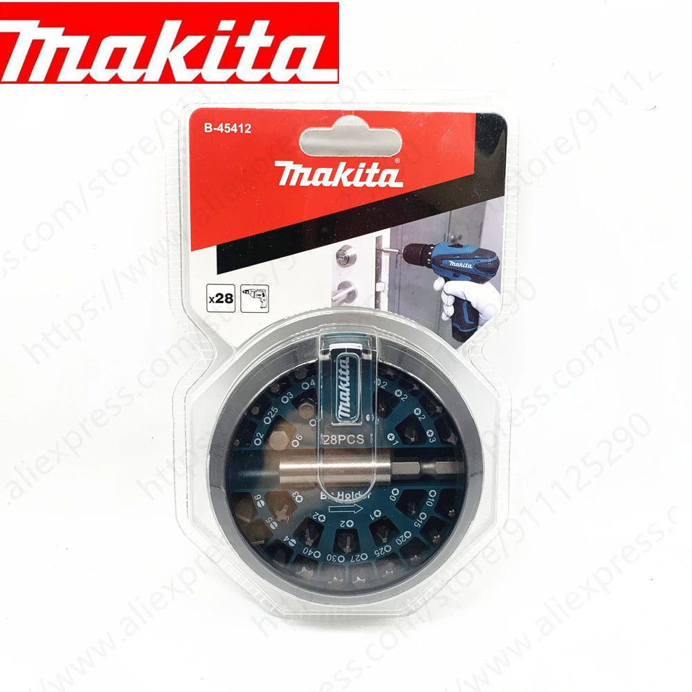 Makita B-45412 28PCS ชุดบิต SI4 SI5 SI6 H2 H2.5 H3 H4 H5 H6 PZ0 PZ1 PZ2 PZ3 PH0 PH1 PH1 PH2 PH3 T10 