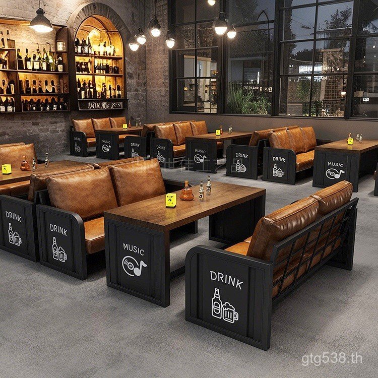 ร้านบาร์บีคิวคอนเทนเนอร์โรงแรม Retro Combination Cafe โซฟา US23