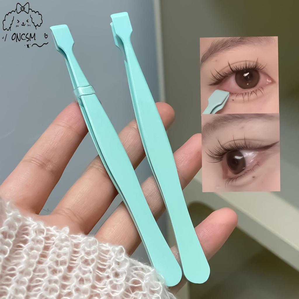แหนบคิ้วสําหรับขนตาความแม่นยําสูงหัวแบนเครื่องมือต่อขนตาแบบพกพาสําหรับผู้เริ่มต้น - รูปที่ 5