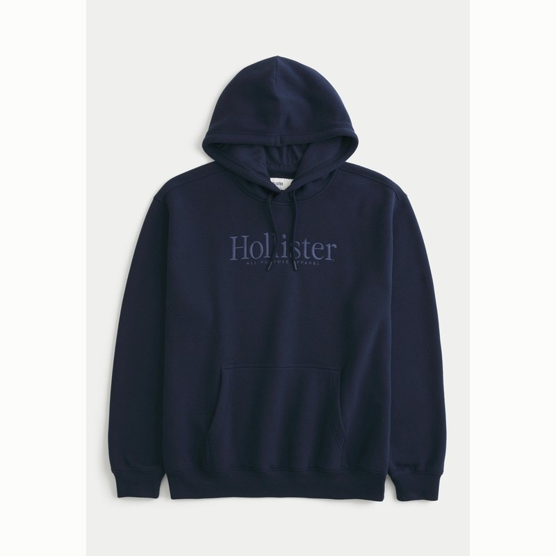 HOLLISTER ฮอลลิสเตอร์ สไตล์อเมริกันกีฬาสบายๆเสื้อกันหนาวหมวกจดหมายพิมพ์ผู้ชายและผู้หญิงเสื้อสวมหัวเส