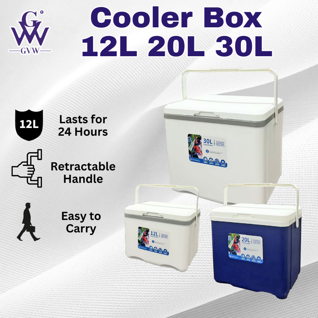 GVW Cooler Box Camping Ice Box Cooler Tong Ais Peti Sejuk Camping Equipment Storage Box Organizer