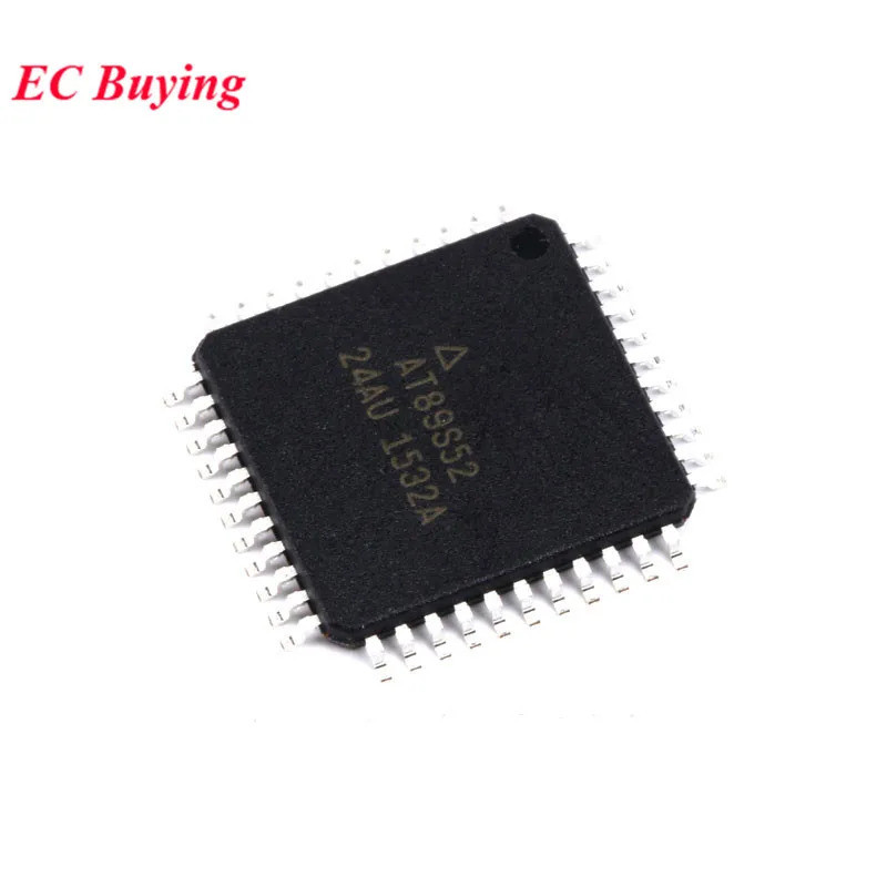 AT89S52 AT89S52-24AU TQFP-44 8051 8-bit Microcontroller TQFP44 พร้อม 8K Bytes In-System โปรแกรมแฟลชเ