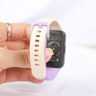 สายซิลิโคนอ่อนกีฬาระบายอาศ for Smartwatch Huawei Band 10 9 8/ NFC ยางเปลี่ยนสายรัดข้อมือปรับได้สายรัดข้อมือ สายรัดข้อมือ