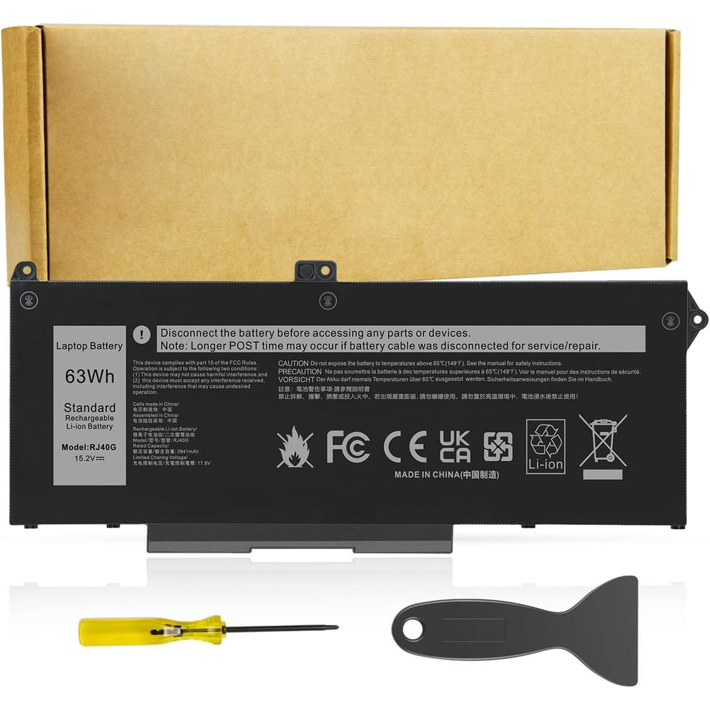RJ40G แบตเตอรี่แล็ปท็อปสําหรับ Dell Latitude 14 5420 Latitude 15 5520 Precision 15 3560 Series แล็ปท