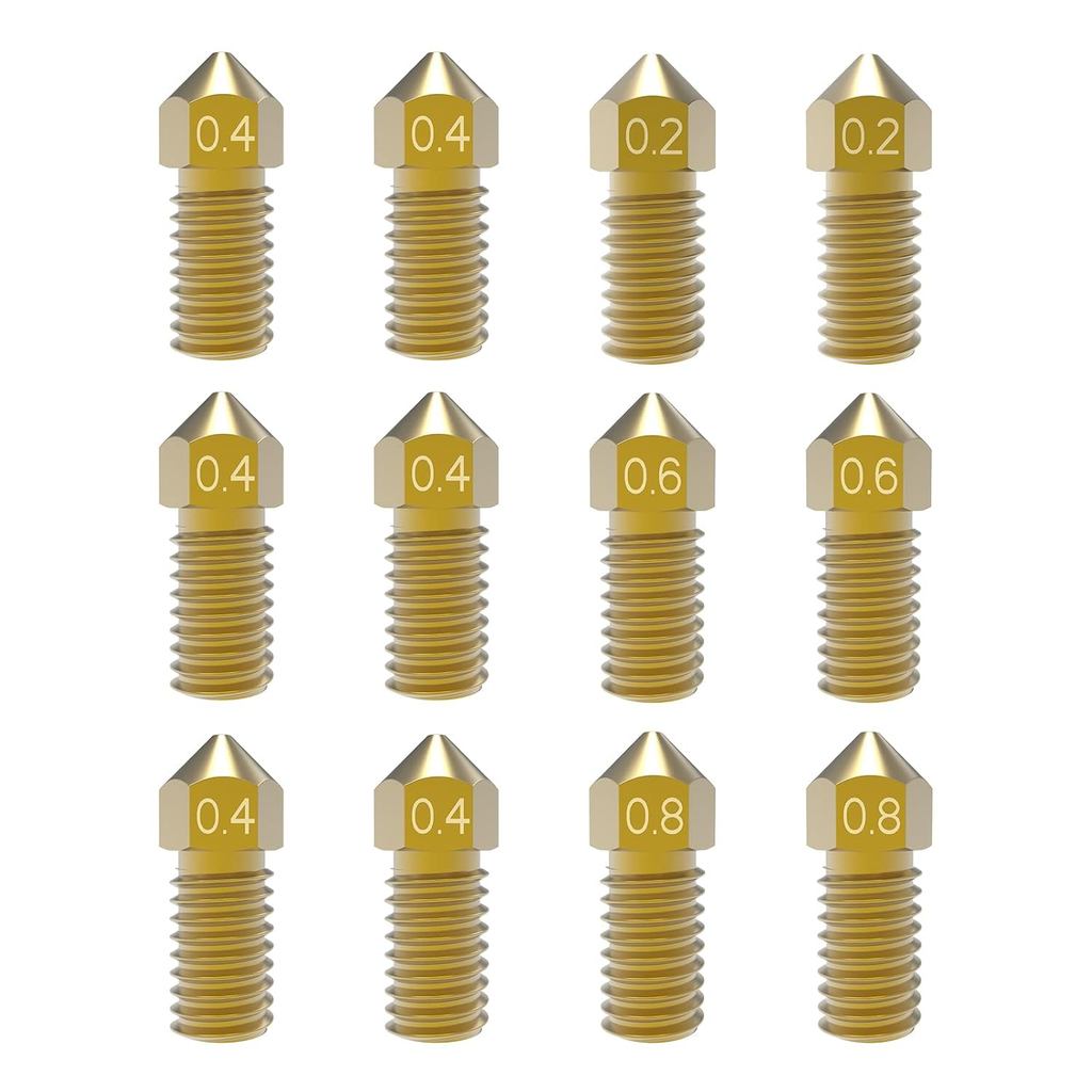 3D เครื่องพิมพ์หัวฉีด 12 pcs M5/M5C หัวฉีด, Park Sung หัวฉีดทองเหลืองทนต่ออุณหภูมิสูงอัพเกรดสําหรับ 