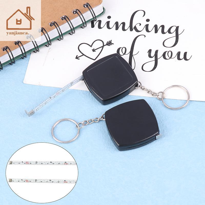 YANCA Square 2 M เทปวัด Retractable ของขวัญไม้บรรทัดเหล็กขนาดเล็กเหล็กอัตโนมัติ Telescopic เทปวัด TH