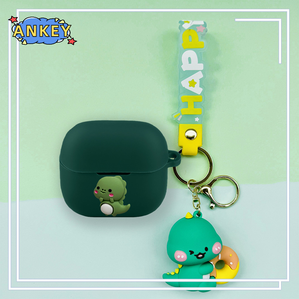Case for Baseus Bass BS2 Lite Protective silicone Cute green duck pendant Covers Bluetooth Earphone Shell Headphone PortEarphone ราคา ถูกที่สุด ดีลบีเคเค แกลเลอรีภาพที่ 6