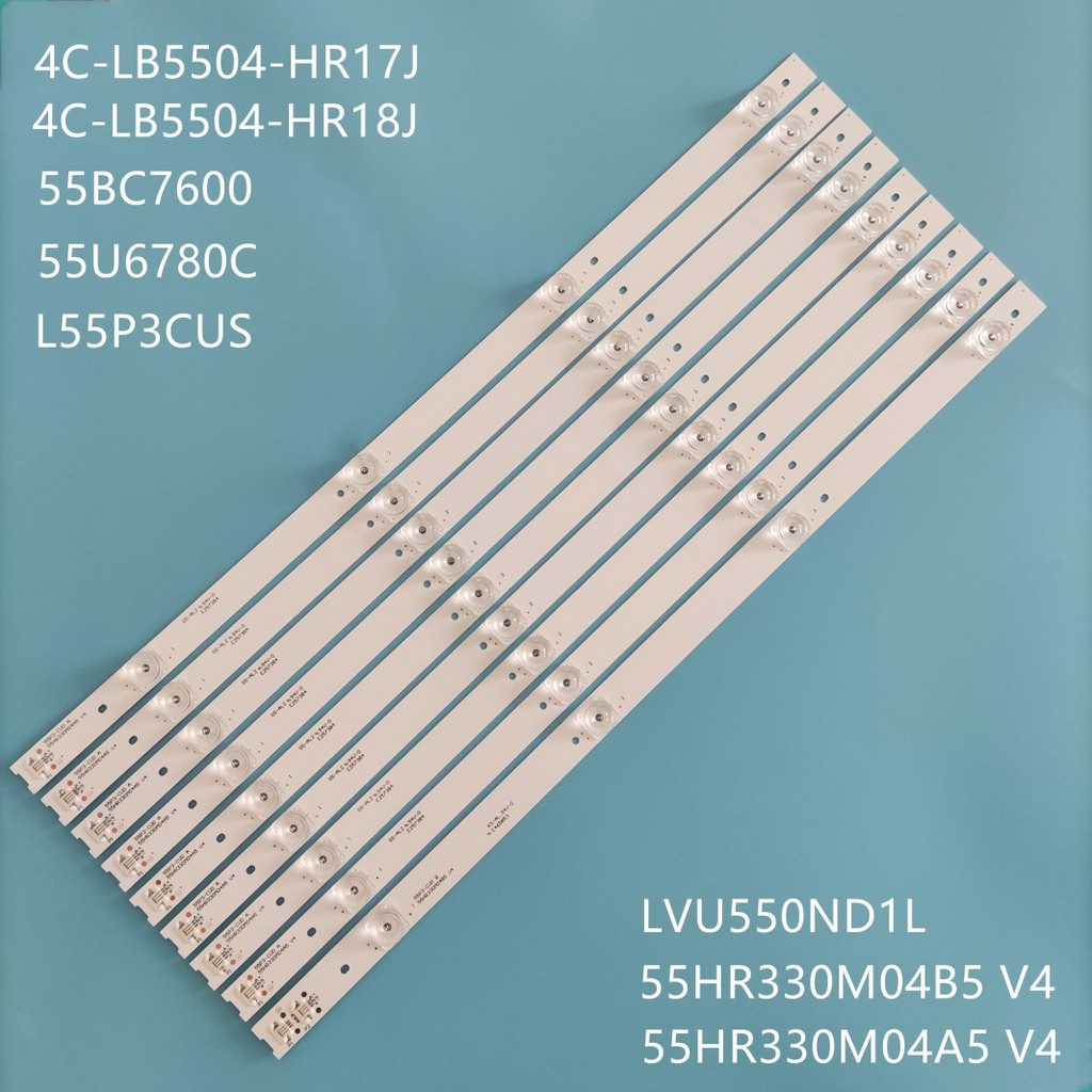 TCL TV LED Bar 55P3, 55A950C, 55V1, 55BX7600 - 9 บาร์ 4 หลอด 6V LENGTH 52.3 CM