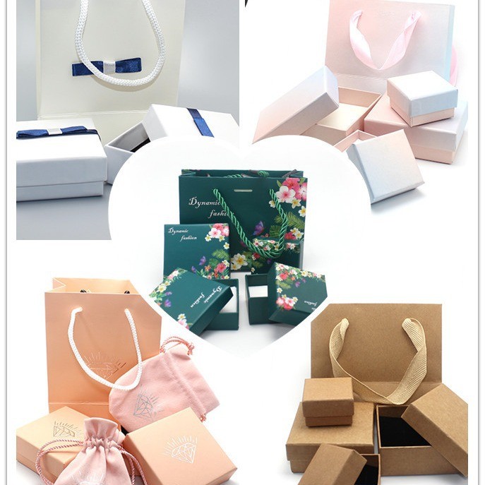 แฟชั่นเครื่องประดับเงินแหวนต่างหูสร้อยคอสร้อยข้อมือชุดกล่องเครื่องประดับกล่องเครื่องประดับประณีตกล่อ