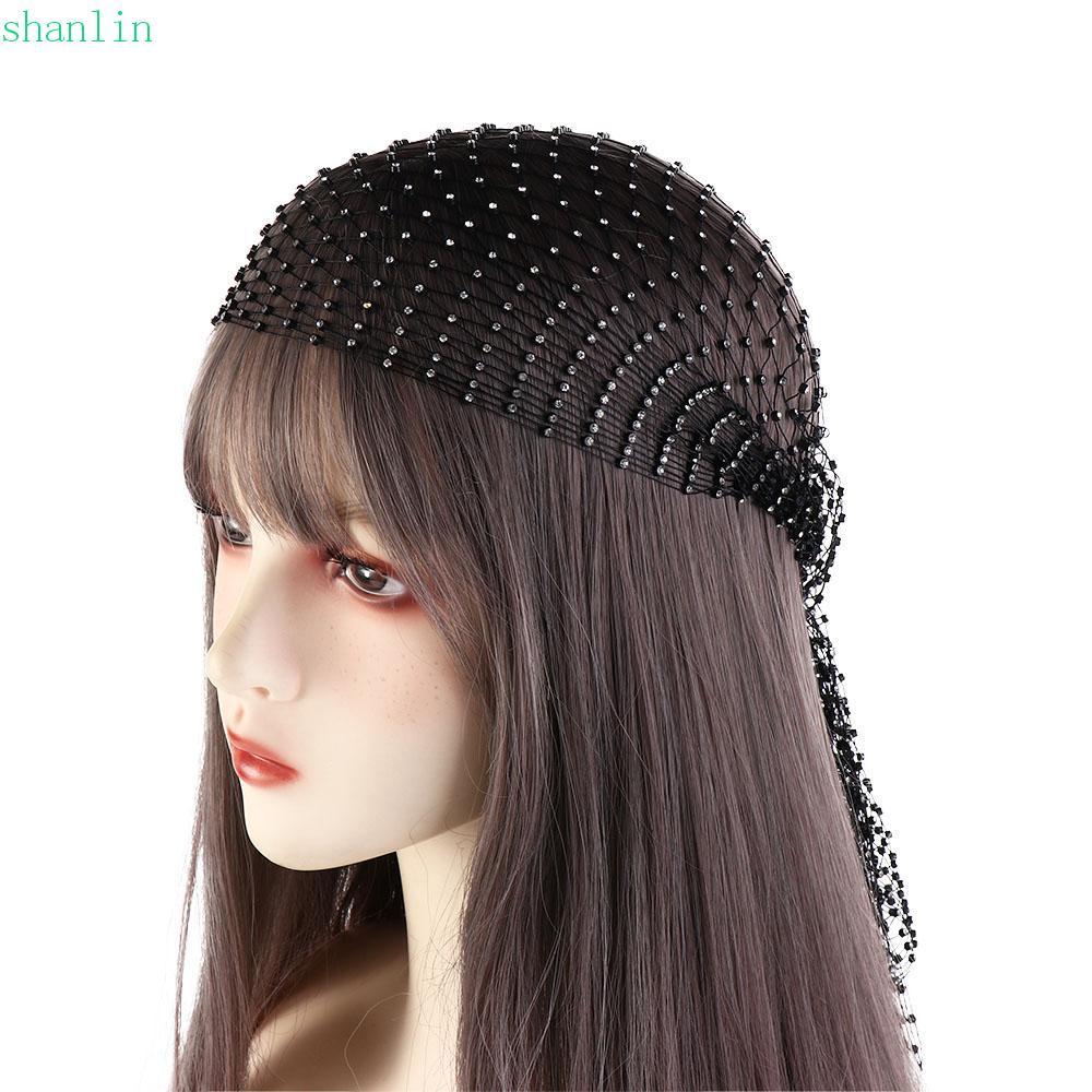 SHANLIN Headwrap ประดับคริสตัล สำหรับสาววินเทจและสไตล์โบฮีเมียน ใช้ได้ทั้งคาดศีรษะและผ้าโพกหัว สบายในการสวมใส่ที่ทะเล