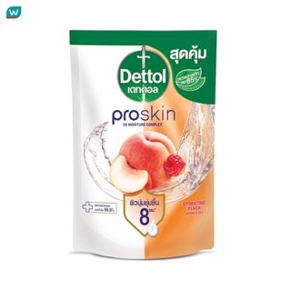 Dettol เดทตอล เจลอาบน้ำ โปรสกิน ไฮเดรทติ้ง พีช ถุงเติม 370 ก…