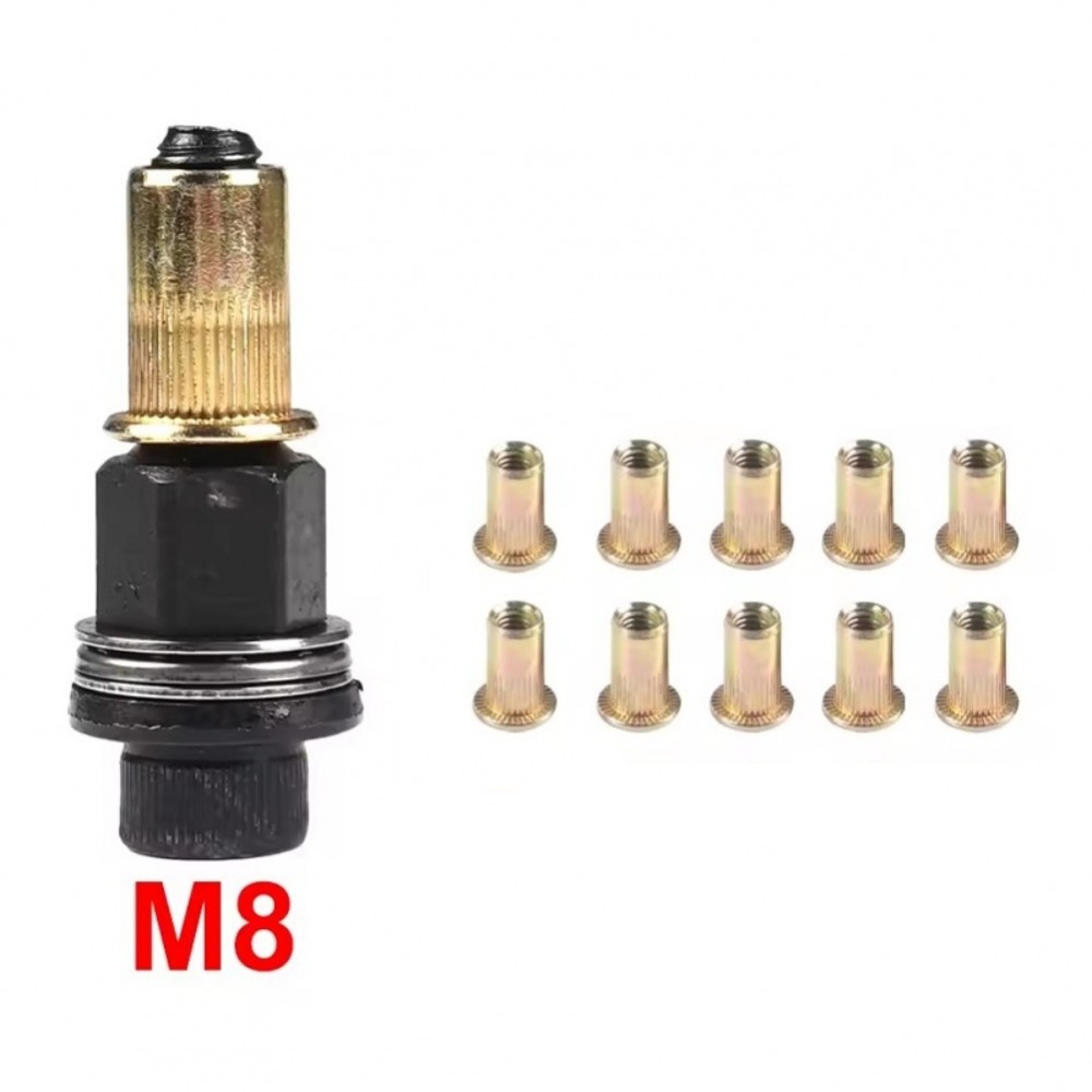 Hand Rivet Nut เครื่องมือ Rivet Nut Head Nut Rivet Mandrel เครื่องมืออุปกรณ์เสริมสําหรับ M8 Nuts