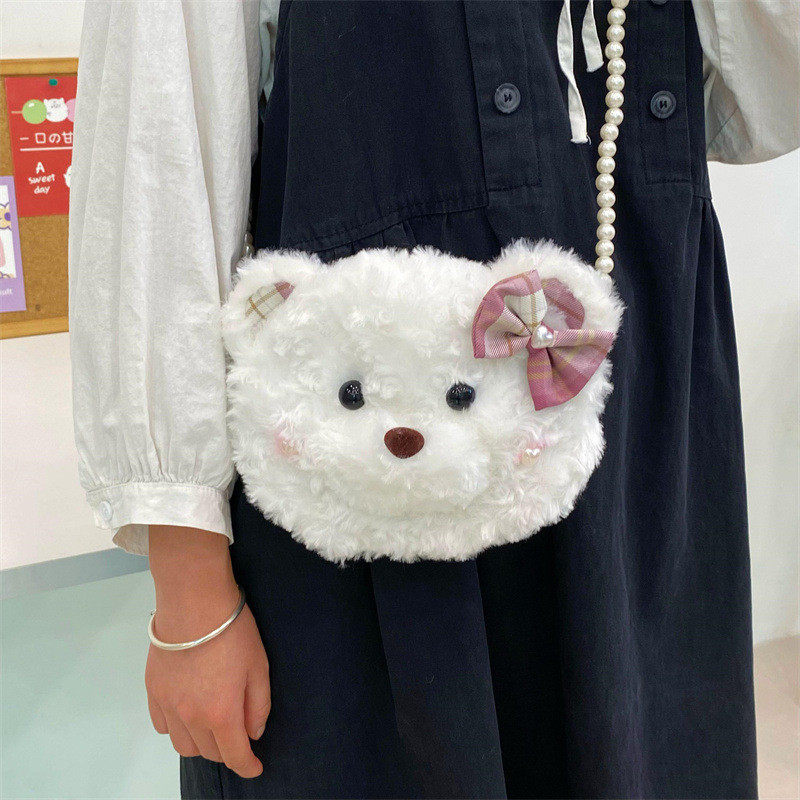 Geely Up Soft Girl Lolita Bear Head Diagonal Bag Female Japanese Cute jk Girl Mobile Phone Bag lz120