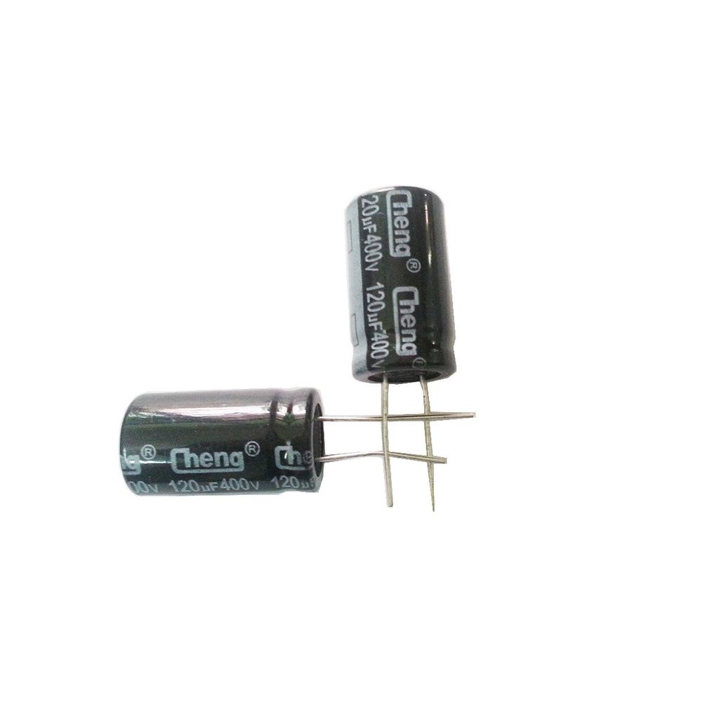 120uF 400V 18X30 +/-20% 105°C 6 PCS อลูมิเนียม Electrolytic Capacitor,120 MFD,120uF 400V Capacitor,1