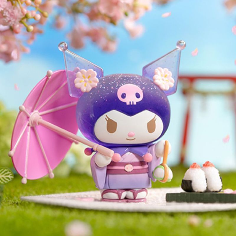 พร้อมสต็อก MINISO MINISO MINISO MINISO Sanrio Family Series ดอกไม้และกล่องปริศนา Wagashi ของขวัญรูปผ